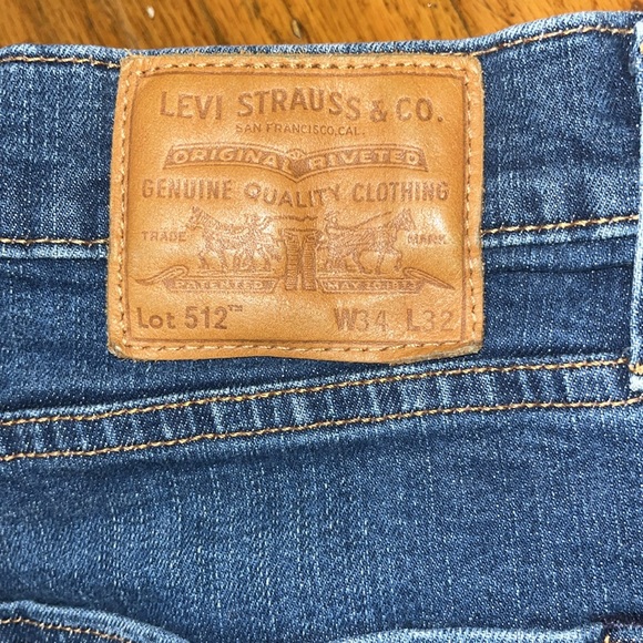 Levi's Lot 512 Big E Premium Blue Denim Jeans Size 34 - Picture 4 of 16
